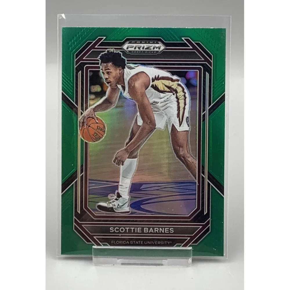 2023 Panini Prizm Draft Picks Scottie Barnes‎ Green Prizm Basketball Card